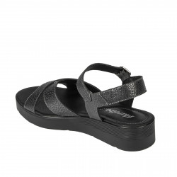 Women sandals 5049-1 black metalizat