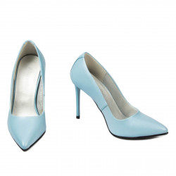 Women stylish, elegant shoes 1289 bleu