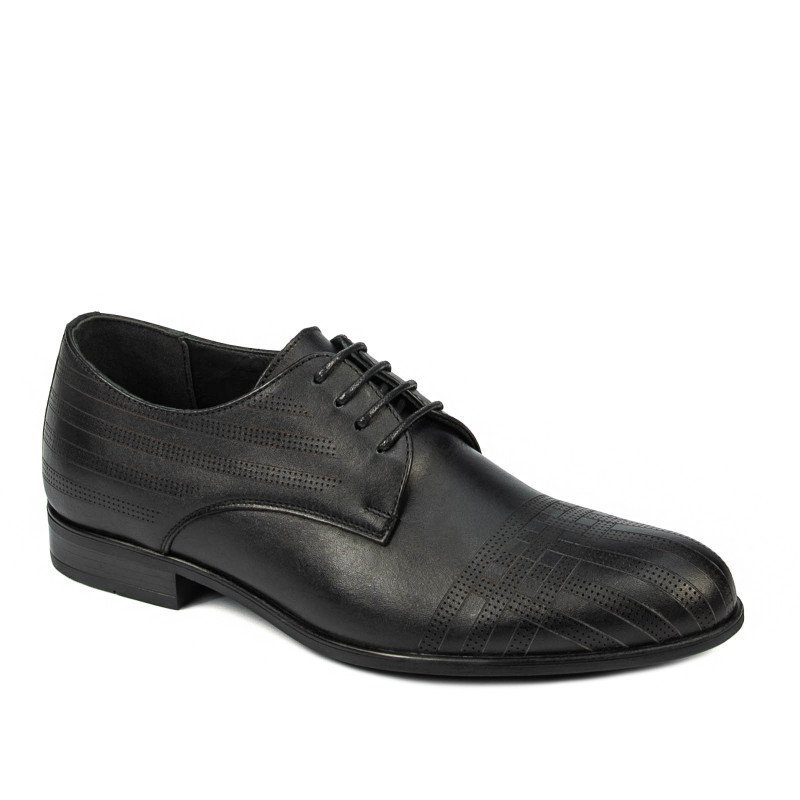 Men stylish, elegant shoes 952 black