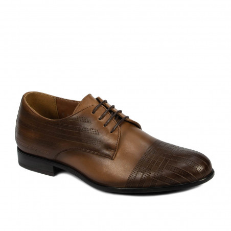 Men stylish, elegant shoes 952 a brown