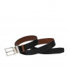 Women belt 22m bicolored biz black+brown