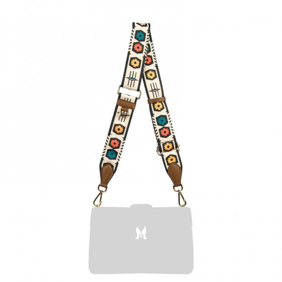 Curea de umar (chinga) 101g multicolor+brown cognac