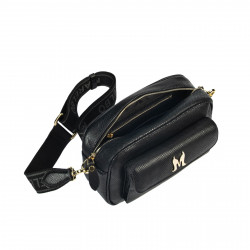 Women shoulder bag 006g black safiano