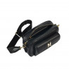 Women shoulder bag 006g black safiano