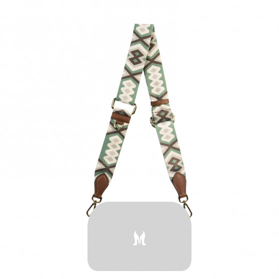 Curea de umar (chinga) 104g multicolor+brown cognac