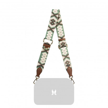 Curea de umar (chinga) 104g multicolor+brown cognac