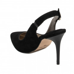 Women sandals 1295 black antilopa