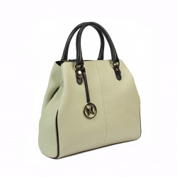 Women hand bag 002g nude latte+black