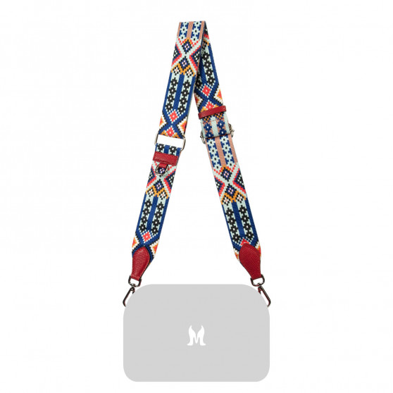 Curea de umar (chinga) 105g multicolor+red safiano