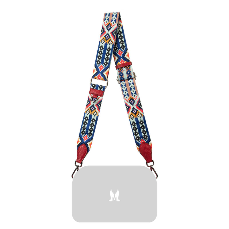 Curea de umar (chinga) 105g multicolor+red safiano