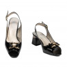Women sandals 1297 patent black