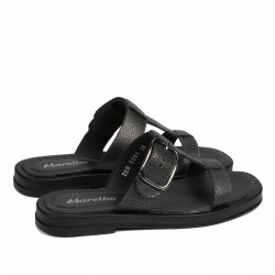 Women sandals 5091 black metalizat