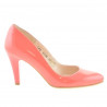Women stylish, elegant shoes 1234 patent red coral