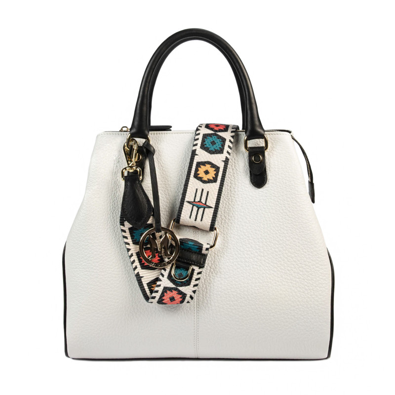 Women hand bag 002g white+black