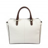 Women hand bag 002g white+brown