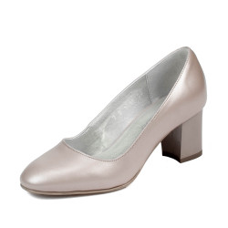 Women stylish, elegant shoes 1268 cappuccino pearl