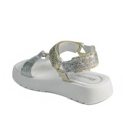 Women sandals 5082 silver+golden