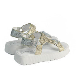 Women sandals 5082 silver+golden