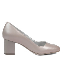 Women stylish, elegant shoes 1268 cappuccino pearl