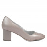 Women stylish, elegant shoes 1268 cappuccino pearl