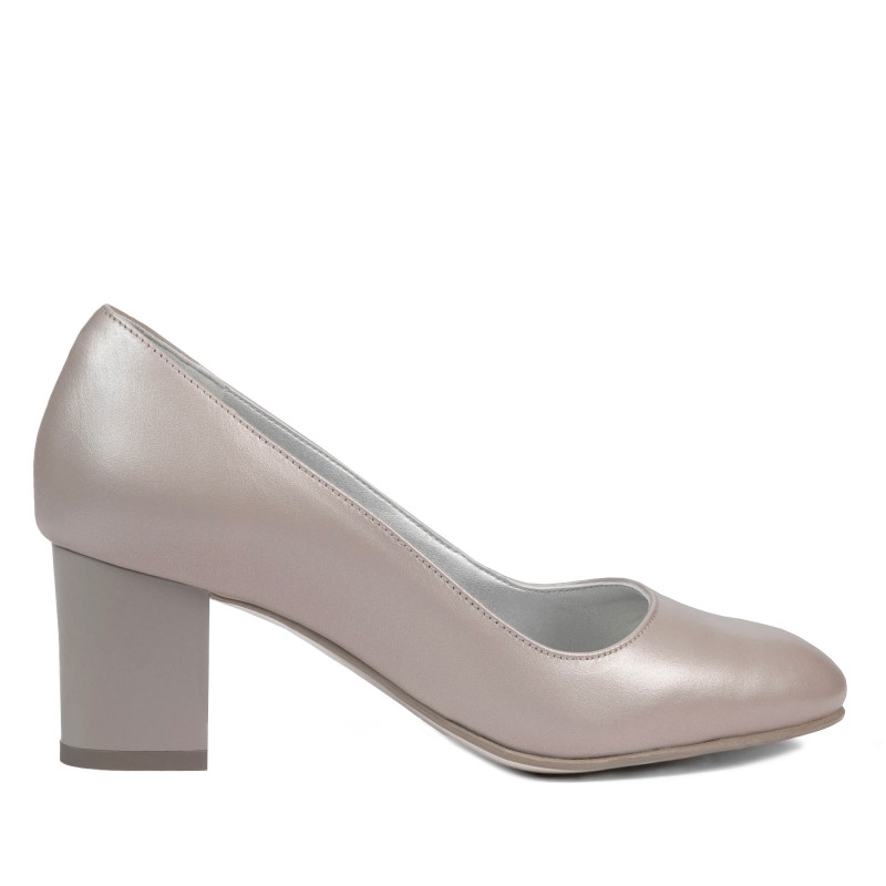 Women stylish, elegant shoes 1268 cappuccino pearl