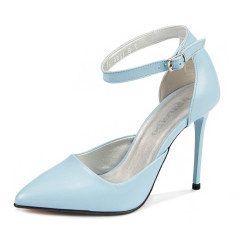 Women stylish, elegant shoes 1296 bleu