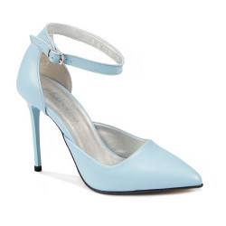 Women stylish, elegant shoes 1296 bleu