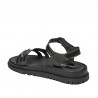 Women sandals 5096 black metalizat