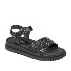 Women sandals 5096 black metalizat