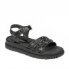 Women sandals 5096 black metalizat