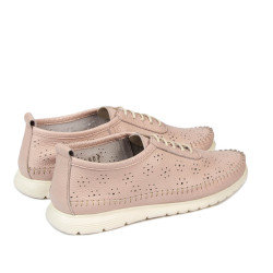 Women loafers, moccasins 6061 pudra