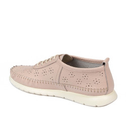 Women loafers, moccasins 6061 pudra
