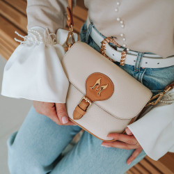 Women shoulder bag 007g beige latte