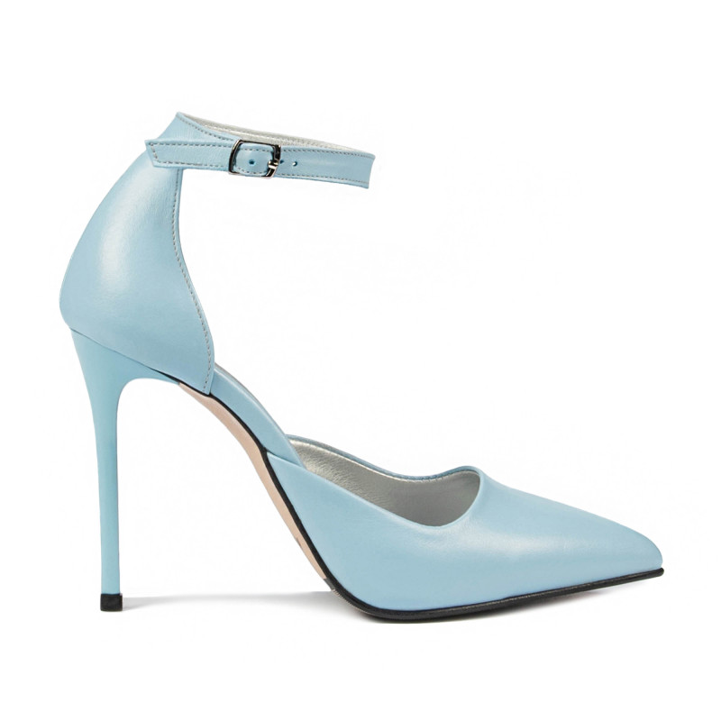 Women stylish, elegant shoes 1296 bleu