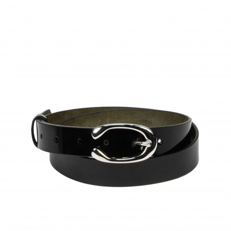Women belt 35m black florantic