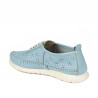 Women loafers, moccasins 6061 bleu
