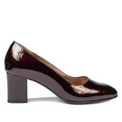 Women stylish, elegant shoes 1268 patent bordo01