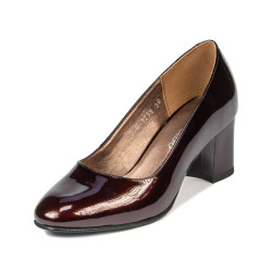 Women stylish, elegant shoes 1268 patent bordo01