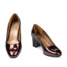 Women stylish, elegant shoes 1268 patent bordo01