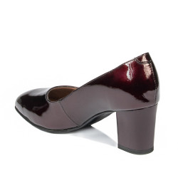 Women stylish, elegant shoes 1268 patent bordo01