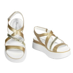 Women sandals 5100 golden combined