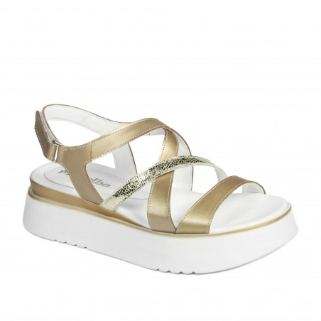 Women sandals 5100 golden combined