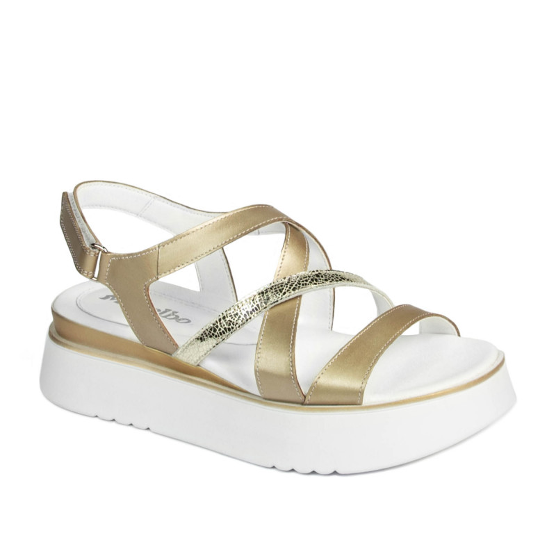 Women sandals 5100 golden combined