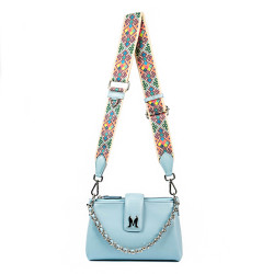 Women shoulder bag 003g baby blue