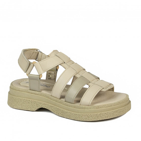 Women sandals 5099 beige combined