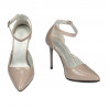 Women stylish, elegant shoes 1296 patent cappuccino