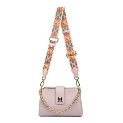 Women shoulder bag 003g pink lila