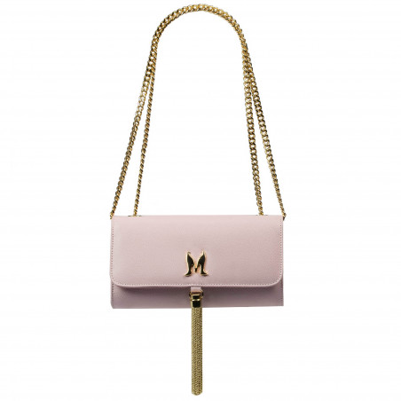 Women shoulder bag 008g pink lila caviar