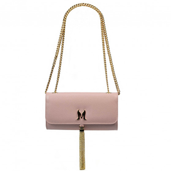 Women shoulder bag 008g pink pudra safiano