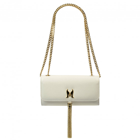 Women shoulder bag 008g beige latte caviar